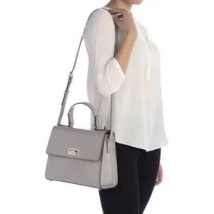 Kate Spade Knightsbridge Gray Doris Croc Embossed Purse